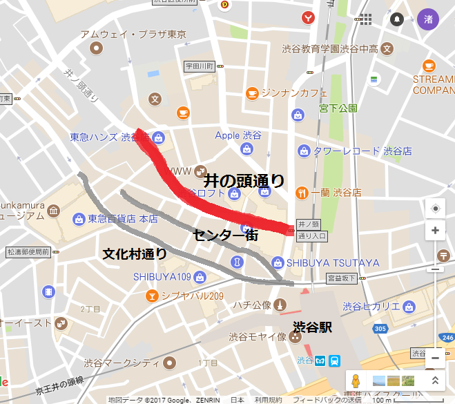 渋谷井の頭地図